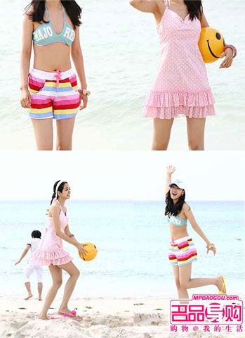 韩国沙滩泳装搭配 比基尼秀出韩味